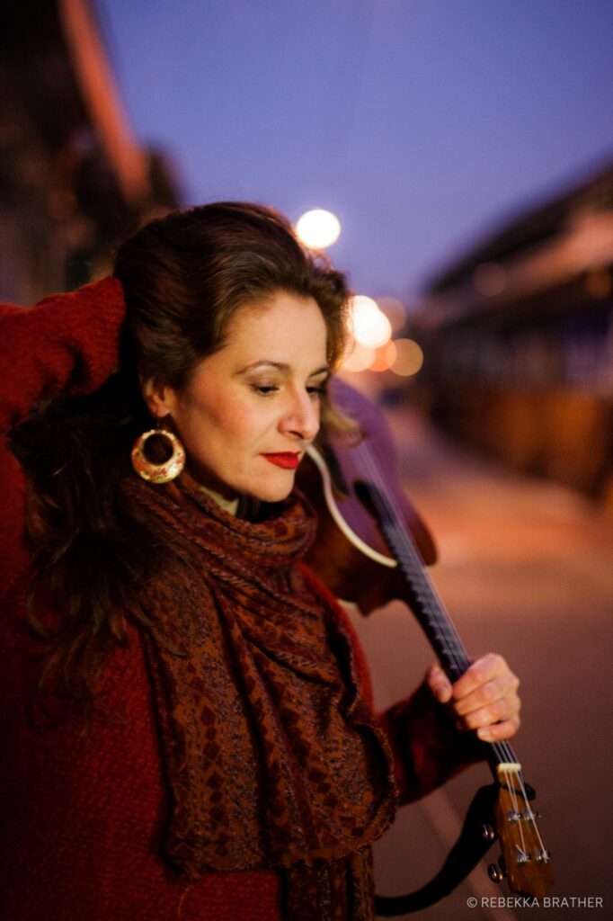 Caroline Auque with Ukulele